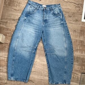 Free People Barrel Jeans